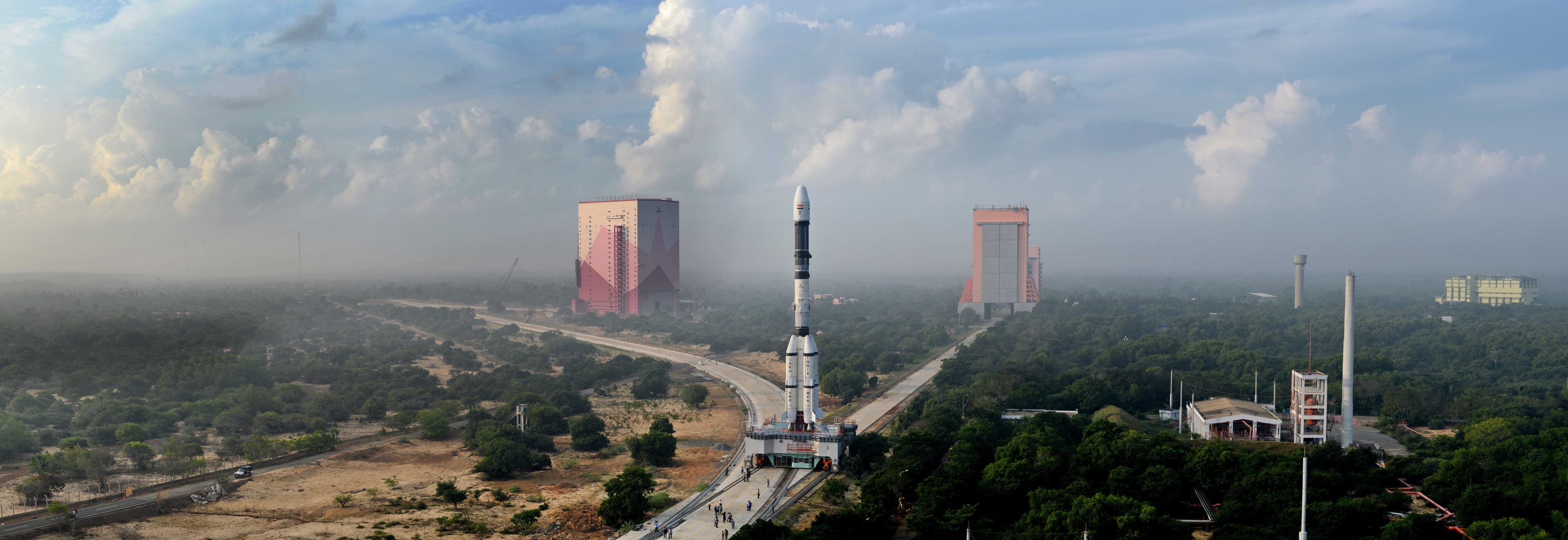 GSLV MK II being transported from Vehicle Assembly Building