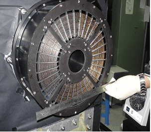 Front view of the assembled X-ray optics